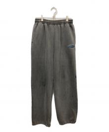 FEELS（フィールズ）の古着「PIGMENT DYE PANTS / ピグメントダイ ダメージ加工スウェットパンツ」｜グレー