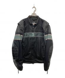 HARLEY-DAVIDSON（ハーレーダビッドソン）の古着「メッシュレーシングジャケット」｜ブラック