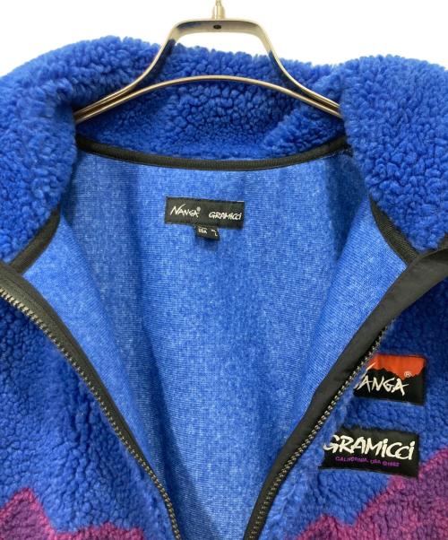 NANGA（ナンガ）NANGA (ナンガ) GRAMICCI (グラミチ) フリースベスト ブルー×パープル サイズ:XLの古着・服飾アイテム