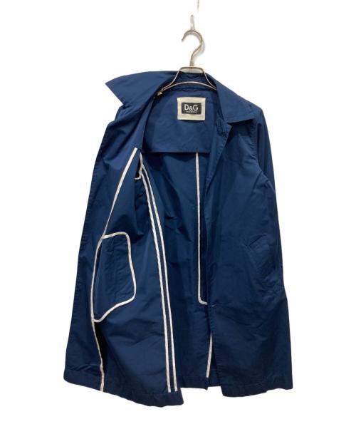 DOLCE & GABBANA（ドルチェ＆ガッバーナ）DOLCE & GABBANA (ドルチェ＆ガッバーナ) ステンカラーコート ネイビー サイズ:38の古着・服飾アイテム