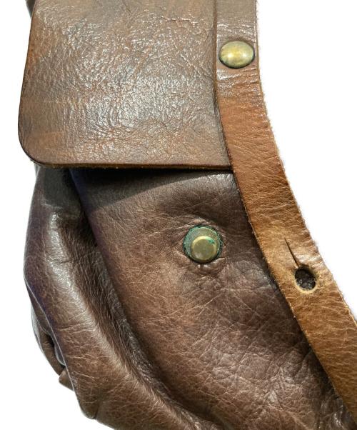 Jas-M.B.（ジャスエムビー）Jas-M.B. (ジャスエムビー) レザーショルダーバッグ ブラウンの古着・服飾アイテム