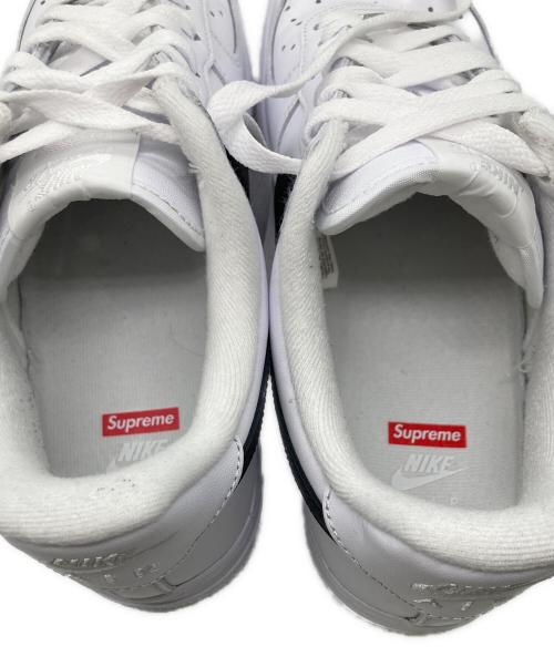 NIKE（ナイキ）NIKE (ナイキ) SUPREME (シュプリーム) AIR FORCE1 LOW/エアフォース1 ロー ホワイト×ブラック サイズ:27の古着・服飾アイテム
