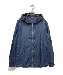 DIESEL（ディーゼル）の古着「デニム切替フーデッドジャケット」｜インディゴ