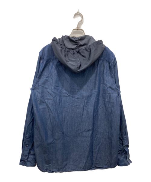 DIESEL（ディーゼル）DIESEL (ディーゼル) デニム切替フーデッドジャケット インディゴ サイズ:Lの古着・服飾アイテム