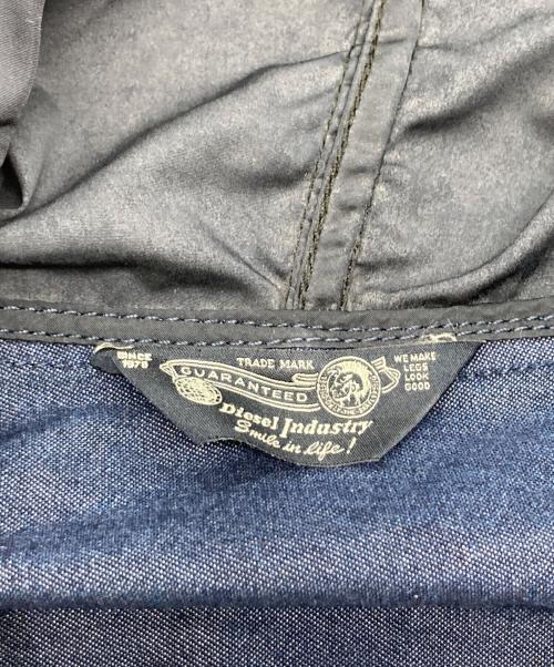 DIESEL（ディーゼル）DIESEL (ディーゼル) デニム切替フーデッドジャケット インディゴ サイズ:Lの古着・服飾アイテム