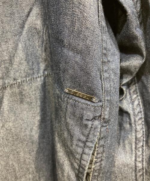 DIESEL（ディーゼル）DIESEL (ディーゼル) デニム切替フーデッドジャケット インディゴ サイズ:Lの古着・服飾アイテム