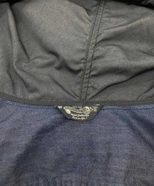 DIESEL（ディーゼル）DIESEL (ディーゼル) デニム切替フーデッドジャケット インディゴ サイズ:Lの古着・服飾アイテム