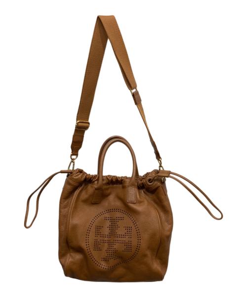 TORY BURCH（トリーバーチ）TORY BURCH (トリーバーチ) レザー2WAYバッグ ブラウンの古着・服飾アイテム