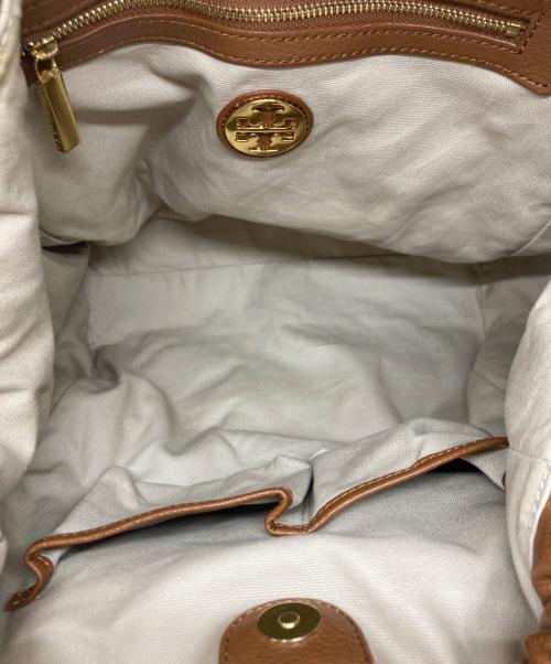TORY BURCH（トリーバーチ）TORY BURCH (トリーバーチ) レザー2WAYバッグ ブラウンの古着・服飾アイテム