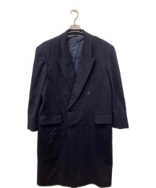 USED（ユーズド）の古着「カシミヤダブルブレストコート」｜ネイビー