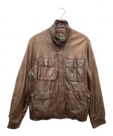 Eddie Bauer（エディーバウアー）の古着「ラムレザージャケット」｜ブラウン