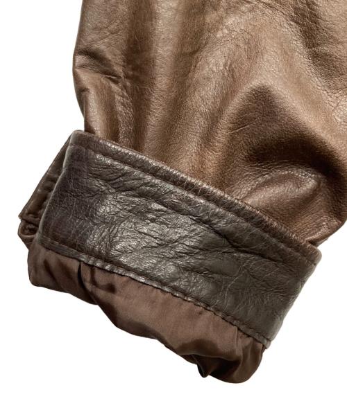 Eddie Bauer（エディーバウアー）Eddie Bauer (エディーバウアー) ラムレザージャケット ブラウン サイズ:Lの古着・服飾アイテム