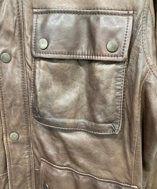 Eddie Bauer（エディーバウアー）Eddie Bauer (エディーバウアー) ラムレザージャケット ブラウン サイズ:Lの古着・服飾アイテム
