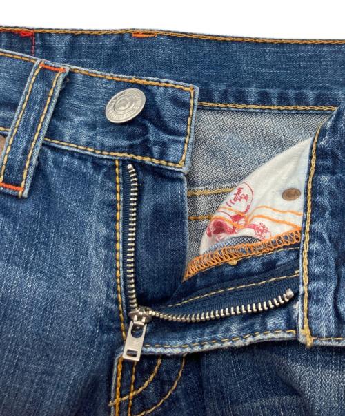 TRUE RELIGION（トゥルー レリジョン）TRUE RELIGION (トゥルー レリジョン) フレアデニム インディゴ サイズ:ROW 30 / SEAT 33の古着・服飾アイテム