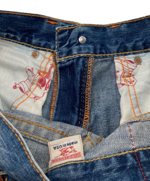 TRUE RELIGION（トゥルー レリジョン）TRUE RELIGION (トゥルー レリジョン) フレアデニム インディゴ サイズ:ROW 30 / SEAT 33の古着・服飾アイテム
