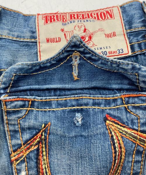 TRUE RELIGION（トゥルー レリジョン）TRUE RELIGION (トゥルー レリジョン) フレアデニム インディゴ サイズ:ROW 30 / SEAT 33の古着・服飾アイテム