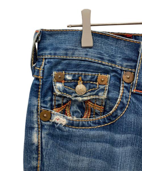 TRUE RELIGION（トゥルー レリジョン）TRUE RELIGION (トゥルー レリジョン) フレアデニム インディゴ サイズ:ROW 30 / SEAT 33の古着・服飾アイテム