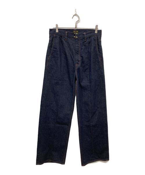DRAWER（ドゥロワー）DRAWER (ドゥロワー) 5Pセンタープレスデニムパンツ ブルー サイズ:38の古着・服飾アイテム
