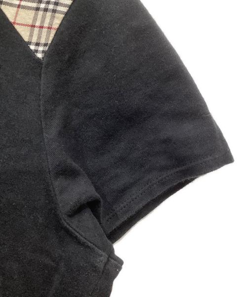 BURBERRY BLUE LABEL（バーバリー ブルー レーベル）BURBERRY BLUE LABEL (バーバリー ブルー レーベル) ノバショルダーカットソー ブラック サイズ:38の古着・服飾アイテム