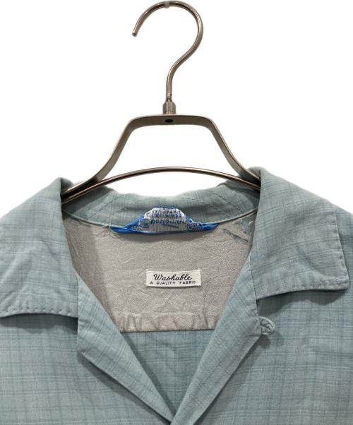 SPORTSMAN（スポーツマン）SPORTSMAN (スポーツマン) オープンカラーレーヨンシャツ ブルー サイズ:Mの古着・服飾アイテム