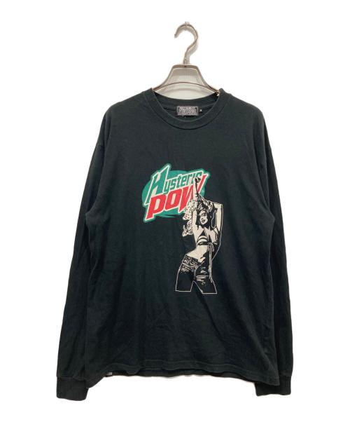 Hysteric Glamour（ヒステリックグラマー）Hysteric Glamour (ヒステリックグラマー) HYSTERIC POW ロングスリーブカットソー ブラック サイズ:Mの古着・服飾アイテム