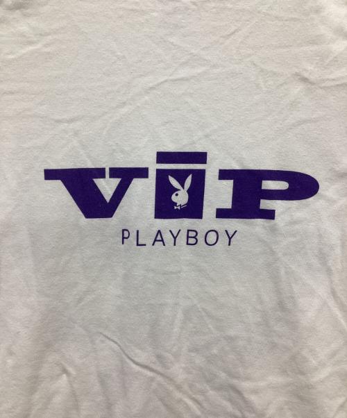 PLAY BOY（プレイボーイ）PLAY BOY (プレイボーイ) Hysteric Glamour (ヒステリックグラマー) プリントTシャツ ホワイト サイズ:Lの古着・服飾アイテム