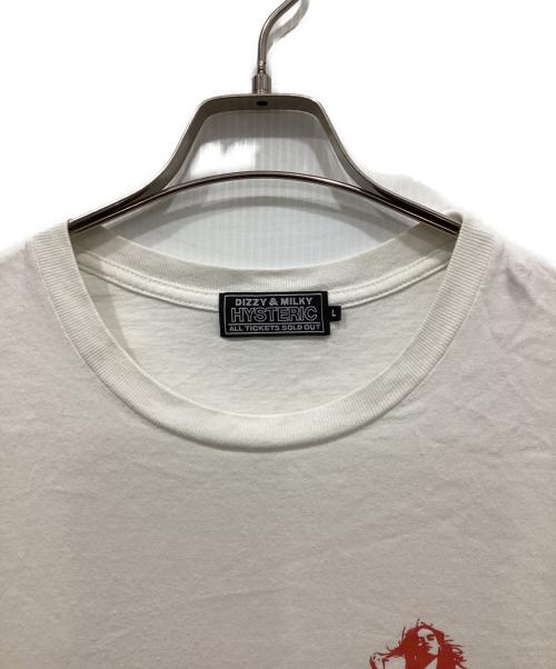 Hysteric Glamour（ヒステリックグラマー）Hysteric Glamour (ヒステリックグラマー) プリントTシャツ ホワイト サイズ:Lの古着・服飾アイテム