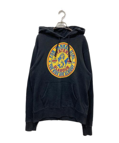 Hysteric Glamour（ヒステリックグラマー）Hysteric Glamour (ヒステリックグラマー) YANKEE GIRL プルオーバーパーカー ブラック サイズ:Mの古着・服飾アイテム
