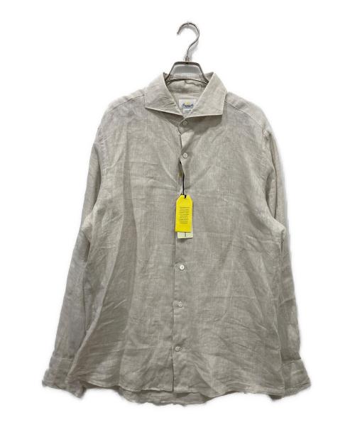 giannetto（ジャンネット）giannetto (ジャンネット) リネンシャツ ベージュ サイズ:44の古着・服飾アイテム