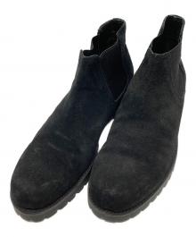 PADRONE×BEAMS（パドローネ×ビームス）の古着「別注 Water Proof Leather Side Gore Boots」｜ブラック