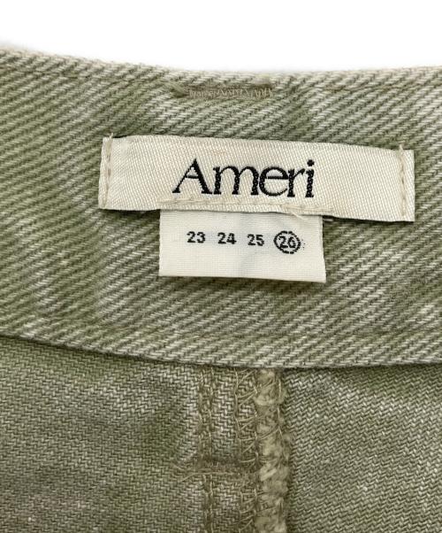 Ameri（アメリ）Ameri (アメリ) LACE DOCKING FADE DENIM PANTS グリーン サイズ:W26の古着・服飾アイテム
