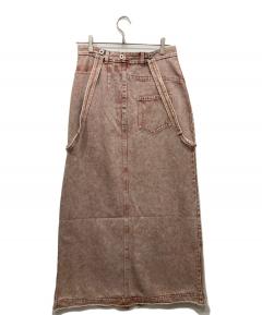 中古・古着通販】Ameri (アメリ) LAYERED LACE PLEATS SKIRT レッド