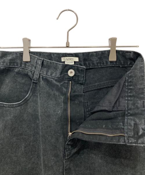 Ameri（アメリ）Ameri (アメリ) LACE DOCKING FADE DENIM PANTS ブラック サイズ:W26の古着・服飾アイテム