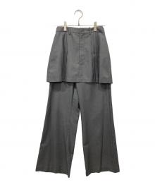 Ameri（アメリ）の古着「PLEATS MINI SKIRT SET PANTS」｜グレー