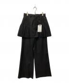 Ameriアメリ）の古着「PLEATS MINI SKIRT SET PANTS」｜ブラック