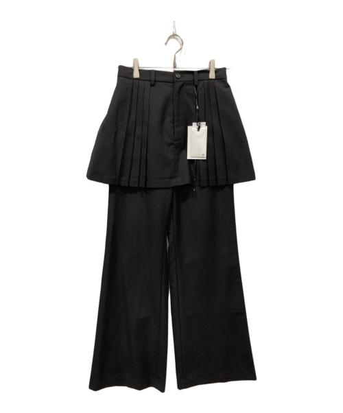 Ameri（アメリ）Ameri (アメリ) PLEATS MINI SKIRT SET PANTS ブラック サイズ:Mの古着・服飾アイテム