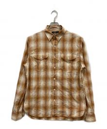 RRL（ダブルアールエル）の古着「オンブレチェックワークシャツ」｜ブラウン