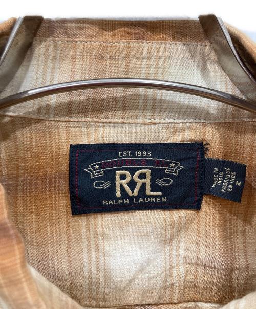 RRL（ダブルアールエル）RRL (ダブルアールエル) オンブレチェックワークシャツ ブラウン サイズ:Mの古着・服飾アイテム