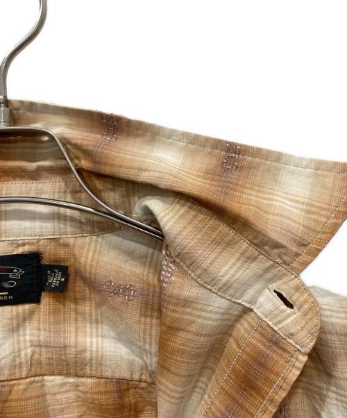 RRL（ダブルアールエル）RRL (ダブルアールエル) オンブレチェックワークシャツ ブラウン サイズ:Mの古着・服飾アイテム