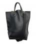 YOUNG & OLSEN The DRYGOODS STORE（ヤングアンドオルセン ザ ドライグッズストア）の古着「EMBOSSED LEATHER HAVERSACK M / エンボスド レザー ハバーサック M」｜ブラック
