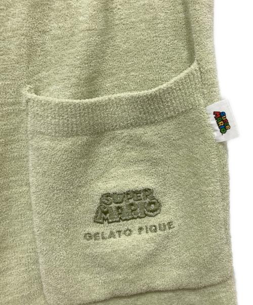 gelato pique（ジェラートピケ）gelato pique (ジェラートピケ) SUPER MARIO (スーパーマリオ) ヨッシープルオーバー&ハーフパンツセット ホワイト×グリーン サイズ:Lの古着・服飾アイテム