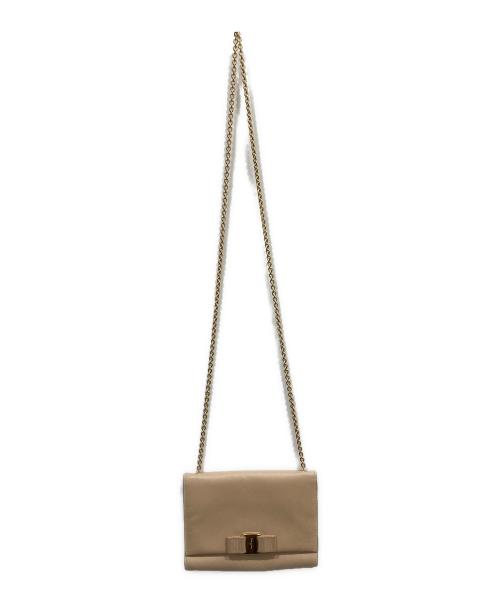 Salvatore Ferragamo（サルヴァトーレ フェラガモ）Salvatore Ferragamo (サルヴァトーレ フェラガモ) VARA ヴァラ チェーンショルダーバッグ ピンクの古着・服飾アイテム