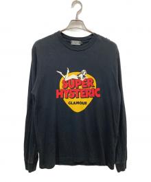 Hysteric Glamour（ヒステリックグラマー）の古着「SUPER HYSTERIC Tシャツ」｜ブラック