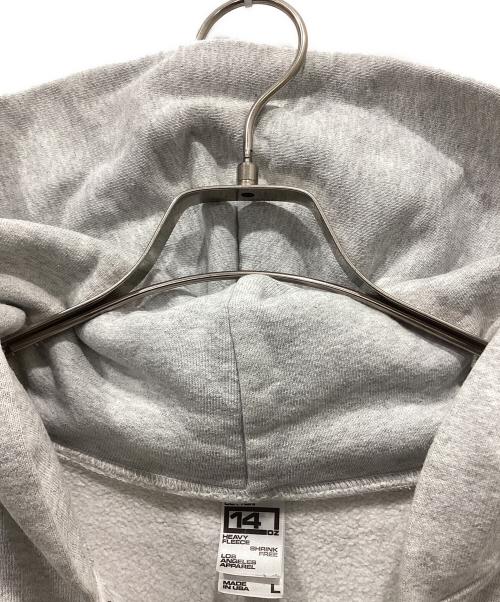 LOS ANGELES APPAREL（ロサンゼルスアパレル）LOS ANGELES APPAREL (ロサンゼルスアパレル) ジップパーカー グレー サイズ:Lの古着・服飾アイテム