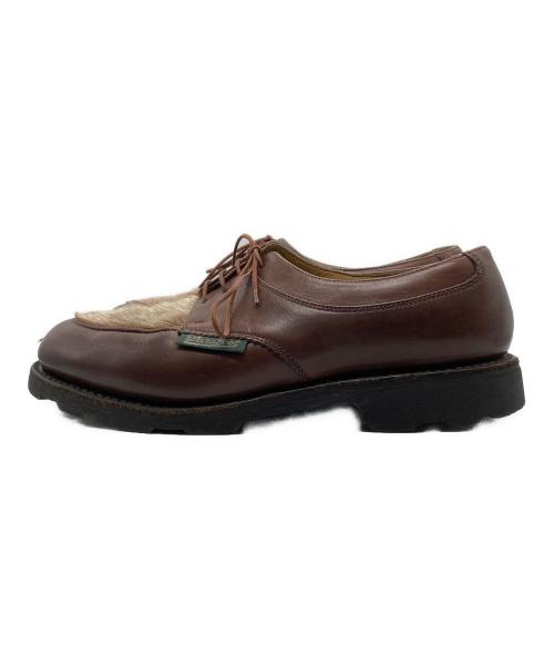 PARABOOT（パラブーツ）PARABOOT (パラブーツ) ハラコレースアップレザーシューズ ブラウン サイズ:4の古着・服飾アイテム