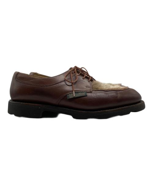 PARABOOT（パラブーツ）PARABOOT (パラブーツ) ハラコレースアップレザーシューズ ブラウン サイズ:4の古着・服飾アイテム