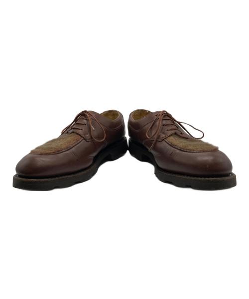 PARABOOT（パラブーツ）PARABOOT (パラブーツ) ハラコレースアップレザーシューズ ブラウン サイズ:4の古着・服飾アイテム