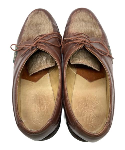 PARABOOT（パラブーツ）PARABOOT (パラブーツ) ハラコレースアップレザーシューズ ブラウン サイズ:4の古着・服飾アイテム