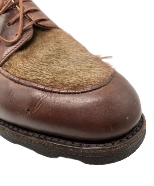 PARABOOT（パラブーツ）PARABOOT (パラブーツ) ハラコレースアップレザーシューズ ブラウン サイズ:4の古着・服飾アイテム