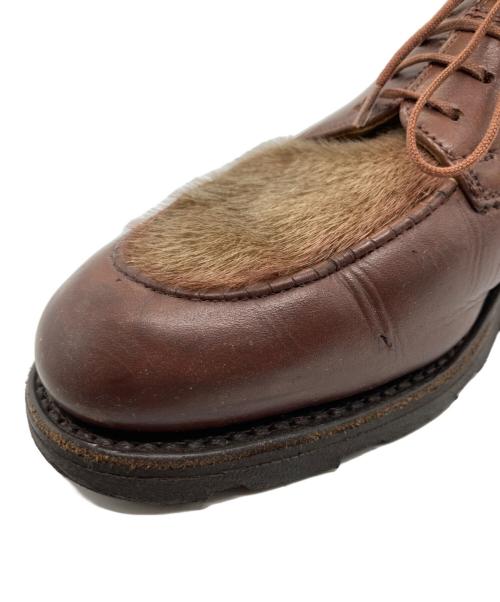 PARABOOT（パラブーツ）PARABOOT (パラブーツ) ハラコレースアップレザーシューズ ブラウン サイズ:4の古着・服飾アイテム